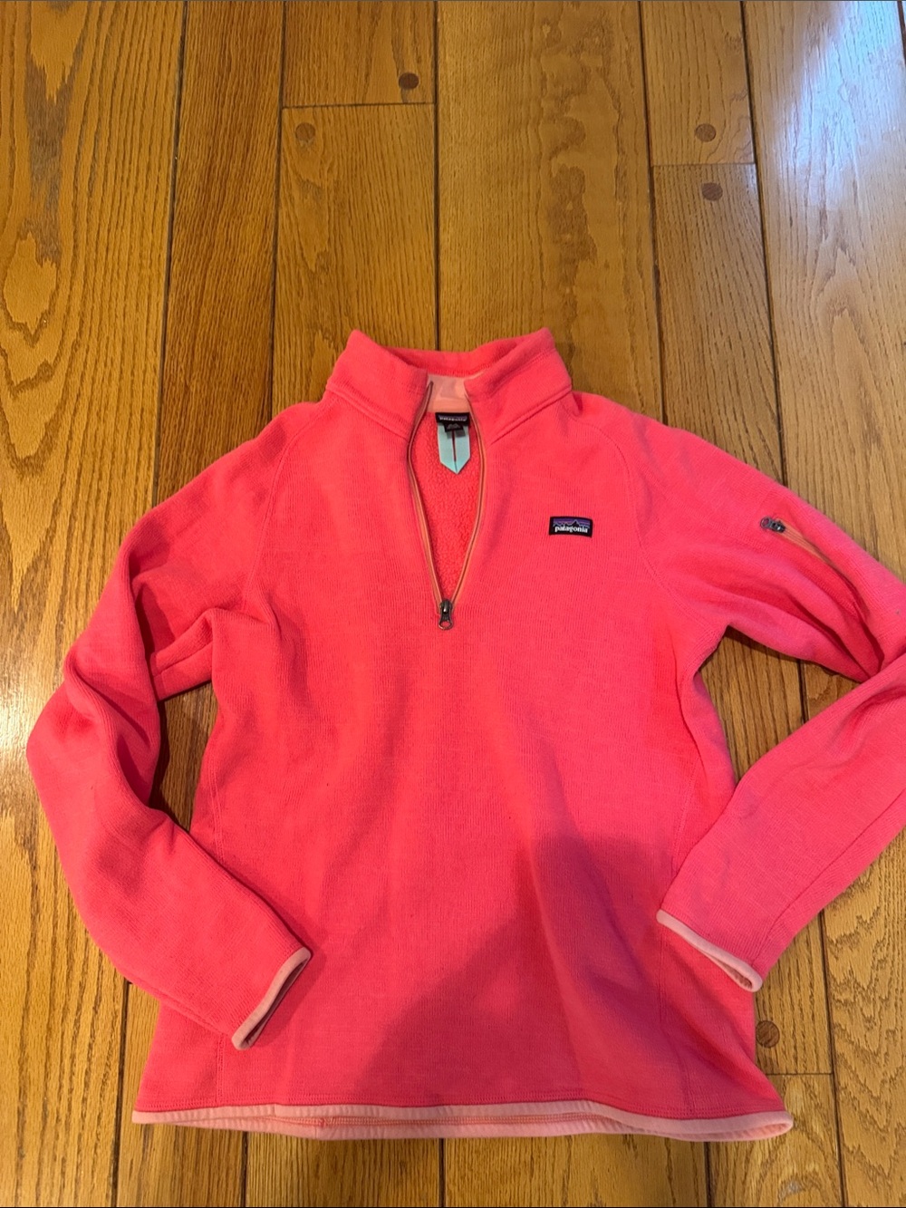 Patagonia Pink Girls' Quarter-Zip Fleece Pullover